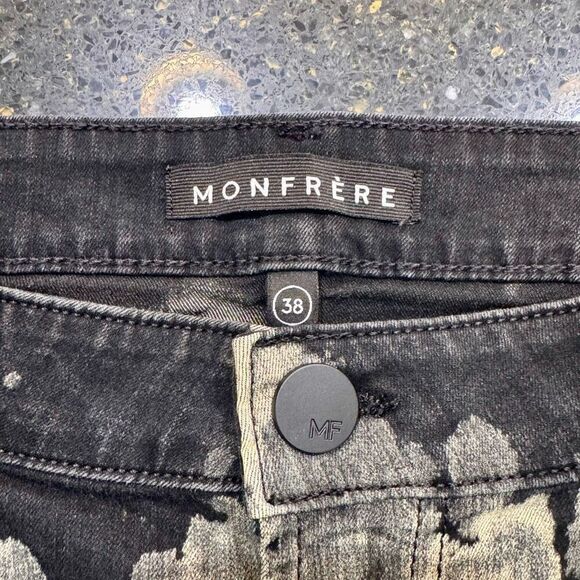 Monfrere Grayson Pants in Topanga Wash. black/cream. Size 38. - Picture 7 of 10